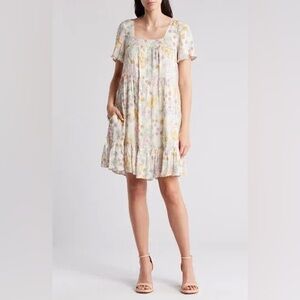 Love stitch | Tiered Floral Mini Dress